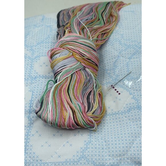 Tobin baby Quilt Cross Stitch Kit-36x43” T21701 NOS praying girl kitten rabbit - Picture 11 of 11